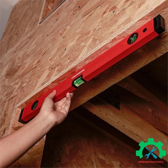 Thước thủy có từ tính, bằng nhôm, dạng hộp, kích thước 400mm Workpro - WP262010 