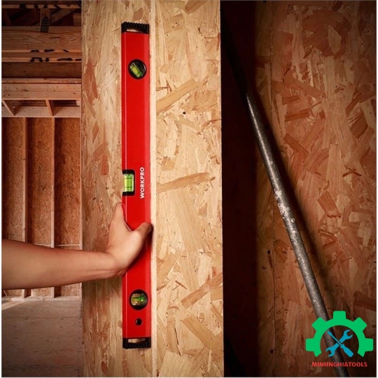 Thước thủy có từ tính, bằng nhôm, dạng hộp, kích thước 400mm Workpro - WP262010 