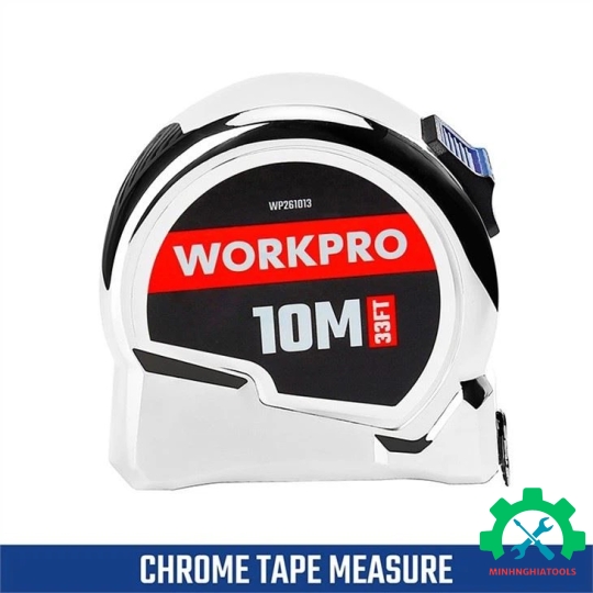 Thước cuộn mạ crom, kích thước 10Mx25mm Workpro - WP261013 
