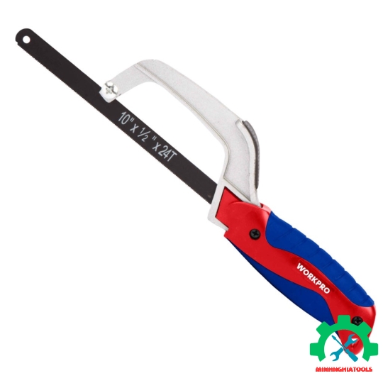 Cưa tay mini, lưỡi cưa bẳng kim loại, kích thước 250mm (10inches) Workpro - WP215023 