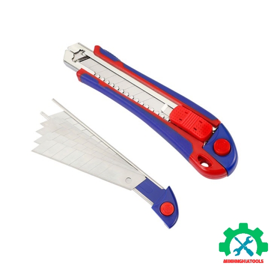 Dao rọc giấy tự động khóa lưỡi, chiều rộng lưỡi dao 18mm Workpro - WP21201