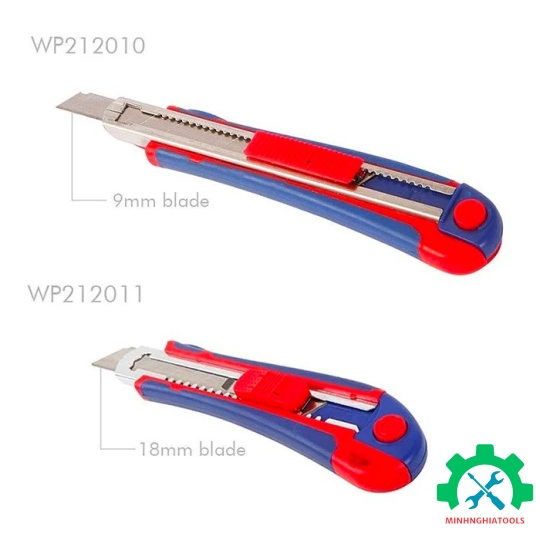 Dao rọc giấy tự động khóa lưỡi, chiều rộng lưỡi dao 18mm Workpro - WP21201