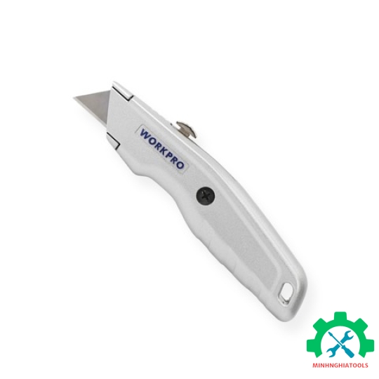 Dao tiện ích có lưỡi cắt bằng nhôm, lưỡi dao có thể thu vào Workpro - WP213006 