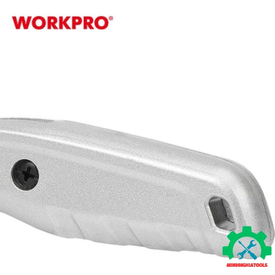 Dao tiện ích có lưỡi cắt bằng nhôm, lưỡi dao có thể thu vào Workpro - WP213006 