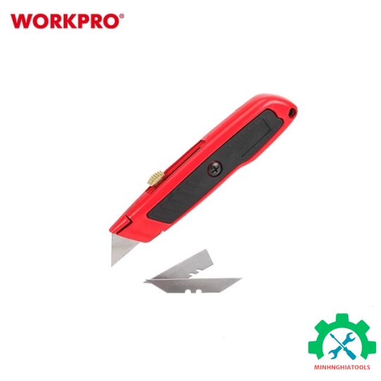 Dao tiện ích có lưỡi cắt bằng nhôm, lưỡi dao có thể thu vào Workpro - WP213005 