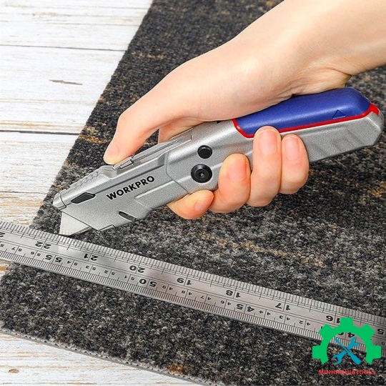 Dao gấp tiện ích có lưỡi cắt gấp gọn, bằng nhôm Workpro - WP211011 