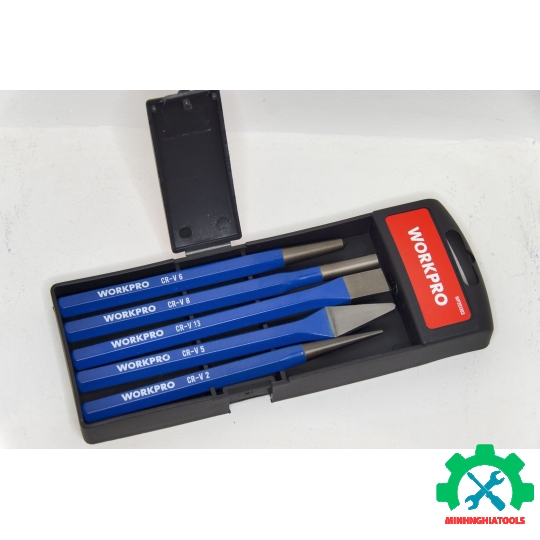 Bộ dùi đục và đột sắt 5 cái Workpro - Wp201303 