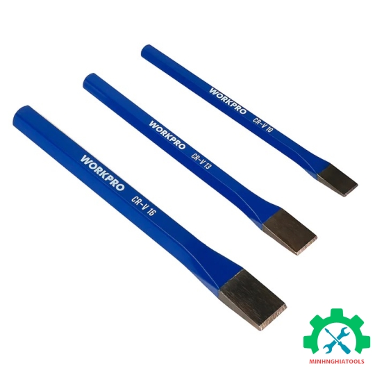 Bộ đục sắt 3 cái, kích thước 10x8x142mm, 13x10x152mm, 16x13x172mm Workpro - WP201302 