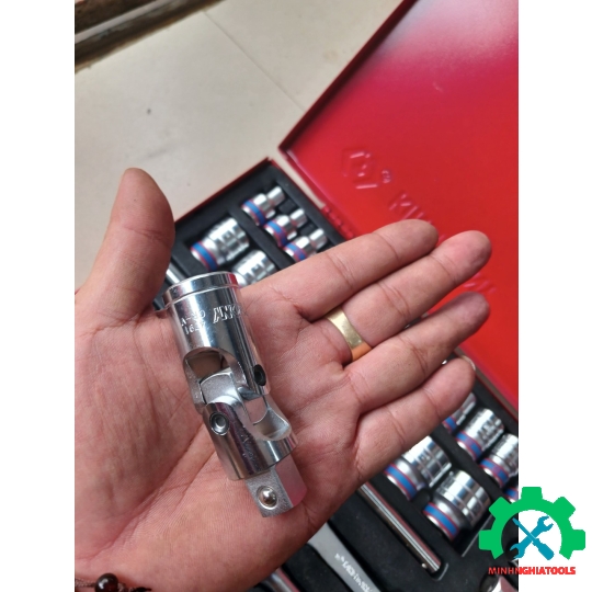 Bộ tuýp 1/2" loại bông 12 cạnh  33 chi tiết hệ mét (8-32mm) Kingtony 4034MR