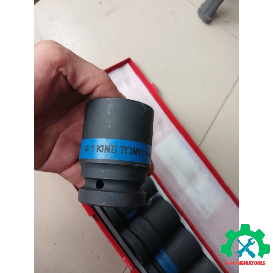 Bộ đầu tube lục giác đen dài 1" 8pcs 19-41mm Kingtony 8408MP02