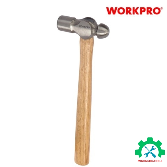 Búa 2 đầu 225gram (8OZ), gồm 1 đầu bằng và 1 đầu bi, cán bọc gỗ Workpro - WP241024 