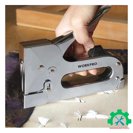 Kìm bấm ghim gỗ, sử dụng ghim bấm chữ U kích thước 4-14mm Workpro WP223004 