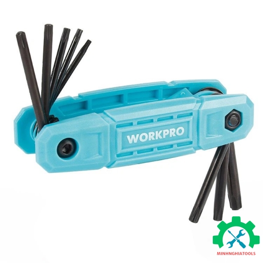 Bộ lục giác bông gấp gọn (1 bộ = 8 cái) làm bằng thép hợp kim CR-V, Workpro - WP222033 