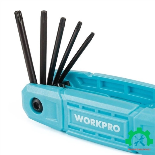 Bộ lục giác bông gấp gọn (1 bộ = 8 cái) làm bằng thép hợp kim CR-V, Workpro - WP222033 