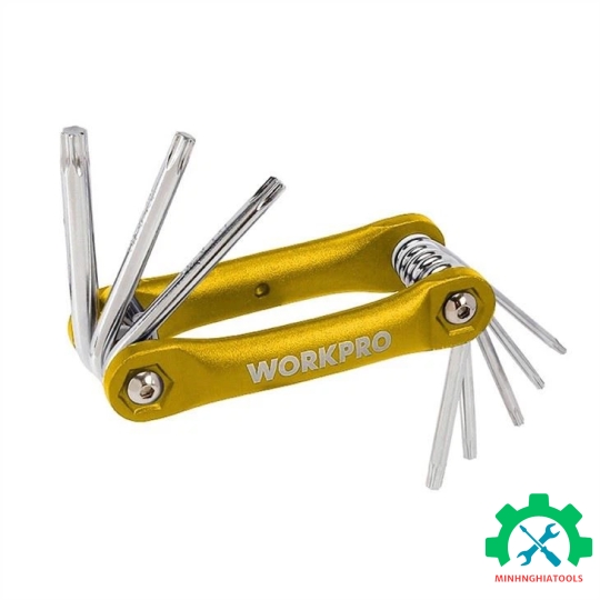 Bộ lục giác đầu hình sao, kiểu gấp tôm tích, 8 cái Workpro - WP222025 