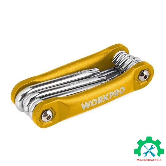 Bộ lục giác đầu hình sao, kiểu gấp tôm tích, 8 cái Workpro - WP222025 