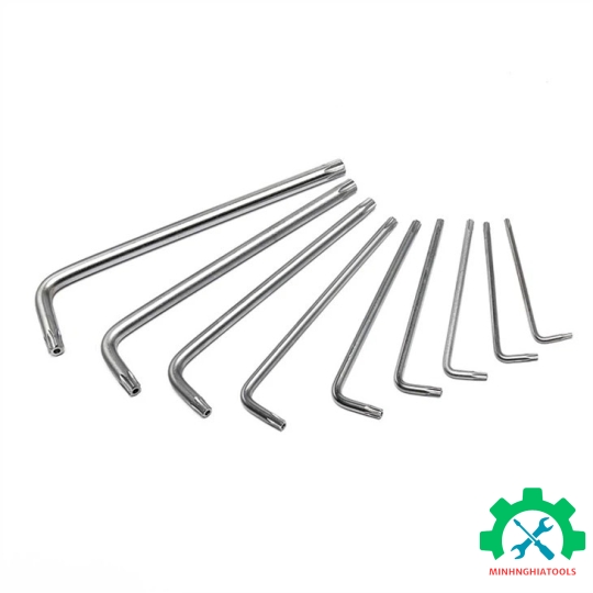 Bộ lục giác đầu hình sao kiểu chữ L, loại trung 9 cái, thép hợp kim CR-V Workpro - WP222002 