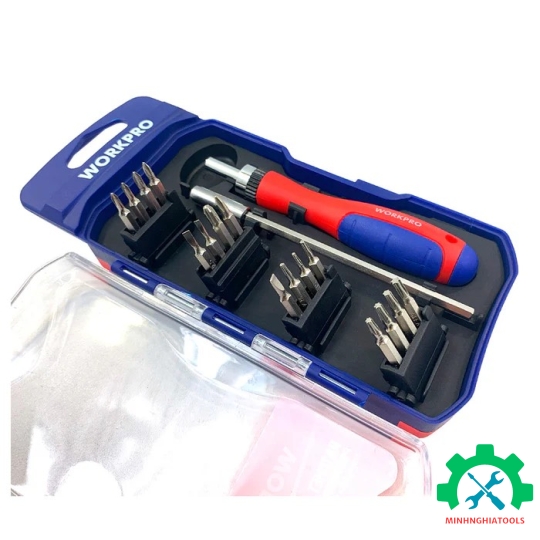 Bộ tua vít 18 chi tiết, thép hợp kim CR-V Workpro - WP200516 