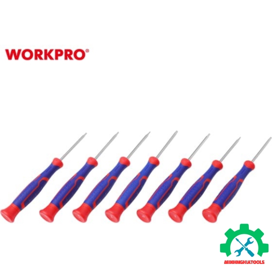 Bộ Tua vít 7 cái đầu hình sao, thép hợp kim CR-V Workpro - WP200510 