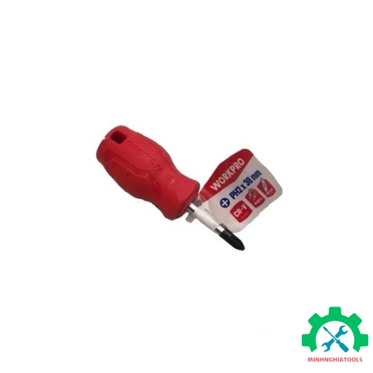 Tua vít đầu hình hoa khế, kích thước PH2x38mm, thép hợp kim CR-V Workpro - WP221012 