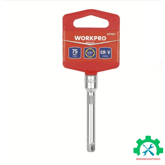 Nối tuýp dài có đầu vuông 1/4 inch dài 3 inch 75mm Workpro - WP275021 