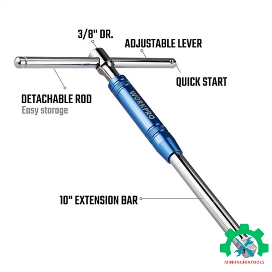 Thanh trượt chữ T, kích thước: 3/8 inch Workpro - WP275017 