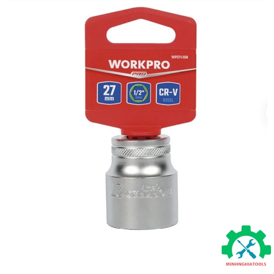 Đầu tube có đầu vuông 1/2 inch và đầu lục giác 6 cạnh size 27mm Workpro - WP274108