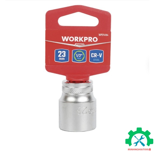 Đầu tube có đầu vuông 1/2 inch và đầu lục giác 6 cạnh size 23mm Workpro - WP274104