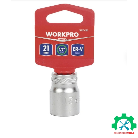 Đầu tube có đầu vuông 1/2 inch và đầu lục giác 6 cạnh size 21mm Workpro - WP274102