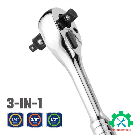 Cần  tự động 3in1 ( có đầu vuông 1/4inch + 3/8inch + 1/2inch) Workpro - WP271014
