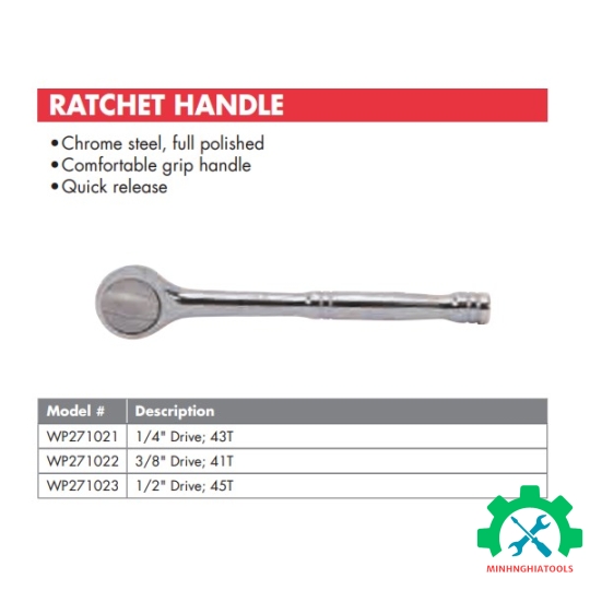 Tay vặn ốc tự động đảo chiều 1/2 inch Workpro WP271003