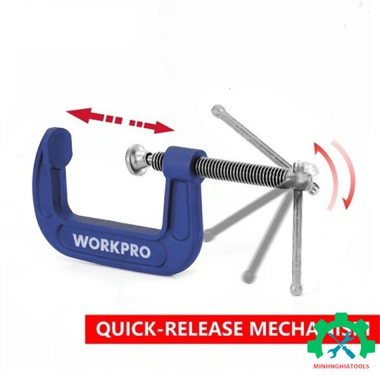 Cảo chữ C WORKPRO kích thước từ 2 - 8 inch 