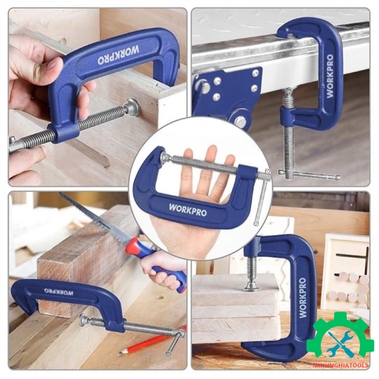 Cảo chữ C WORKPRO kích thước từ 2 - 8 inch 