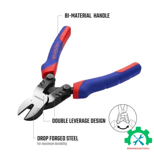 Kìm cắt 7 inch 175mm loại tốt Workpro - WP231090 