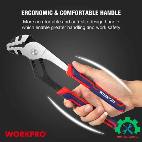 Kìm mỏ quạ bằng thép CR V, tay cầm bằng nhựa chống trượt WORKPRO 