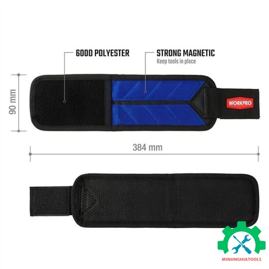 Giá đỡ công cụ từ tính, kích thước 384x90mm Workpro - WP289001 