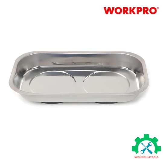 Khay đựng dụng cụ hình chữ nhật, thép không gỉ Workpro - WP314002 