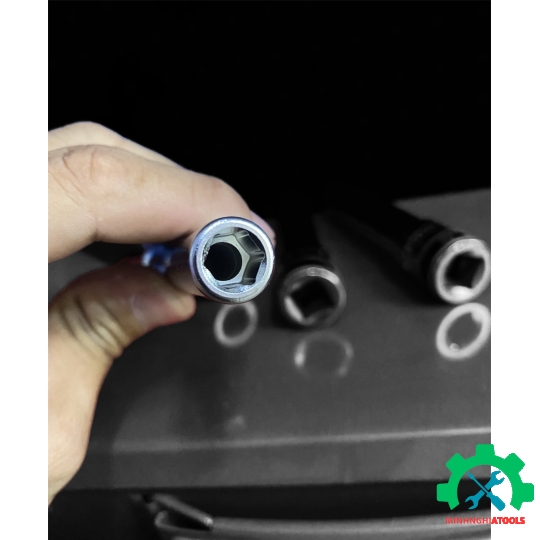 Đầu tube 1/2" trắng dài 120mm  (loại 6 cạnh) Kingtony 4255M