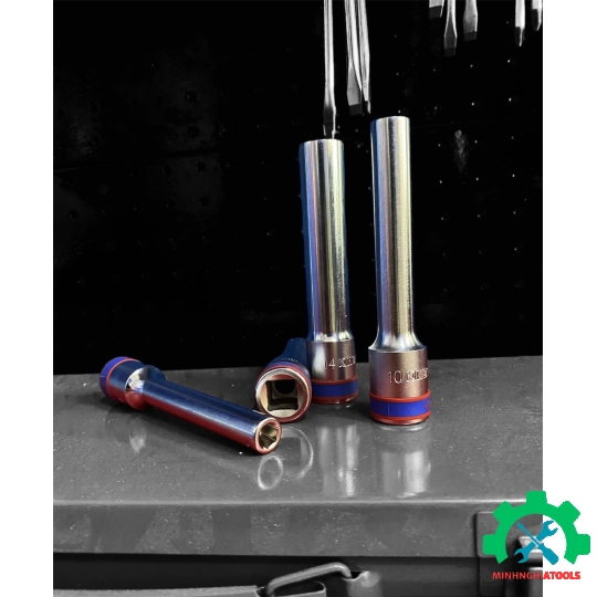 Đầu tube 1/2" trắng dài 120mm  (loại 6 cạnh) Kingtony 4255M