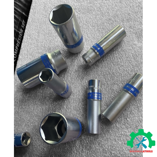Đầu Tube 1/2" trắng dài loại 6 cạnh TOP, kích thước từ 8-32mm
