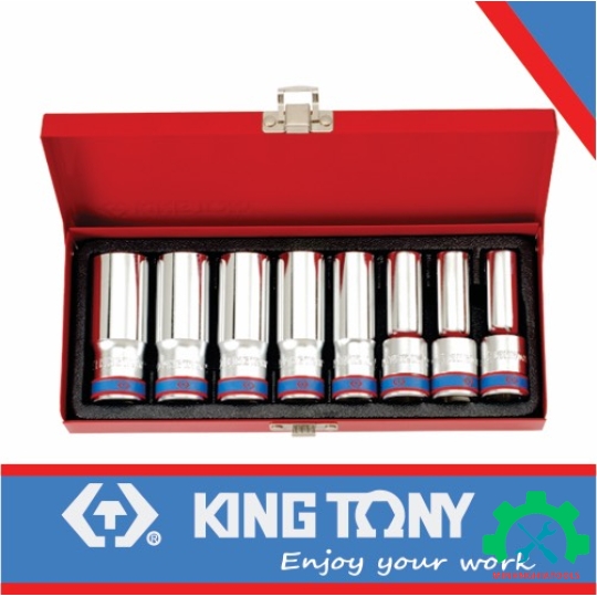Bộ tube 1/2" loại 6 cạnh,  8 chi tiết Kingtony 4308MR 