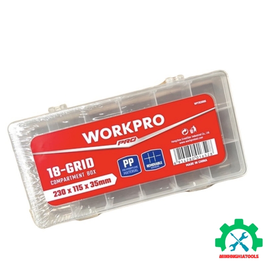 Hộp đựng đồ nghề chia ngăn 18 ô, bằng nhựa WP283006 