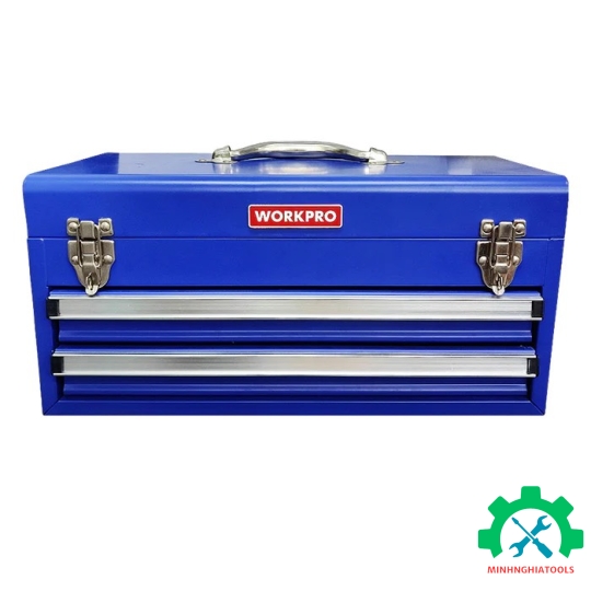 Hộp công cụ 2 ngăn, bẳng sắt, 46x24x22cm Workpro - WP282005 
