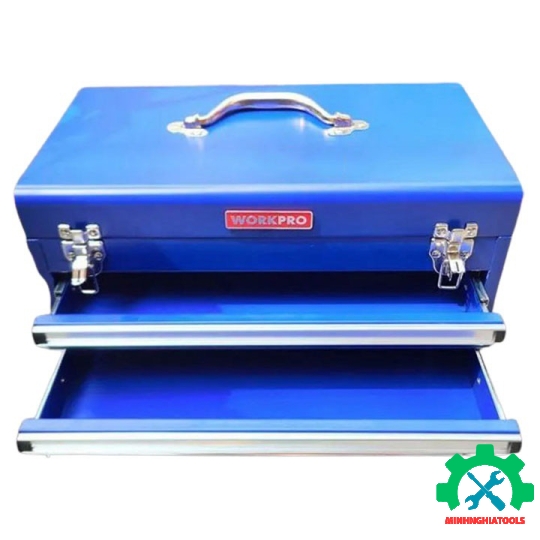Hộp công cụ 2 ngăn, bẳng sắt, 46x24x22cm Workpro - WP282005 