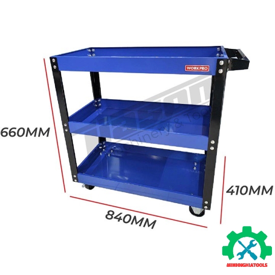 Kệ 3 tầng, bằng kim loại dùng đựng dụng cụ Workpro - WP285001 