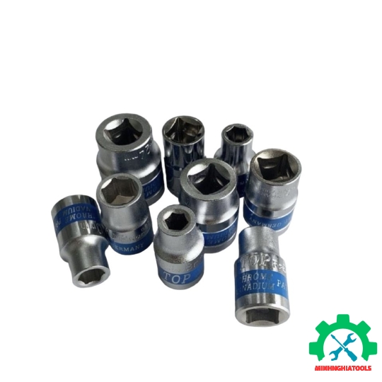 Đầu Tube 1/2" Trắng Ngắn Loại 6 Cạnh TOP, Kích Thước lẻ 8-32mm