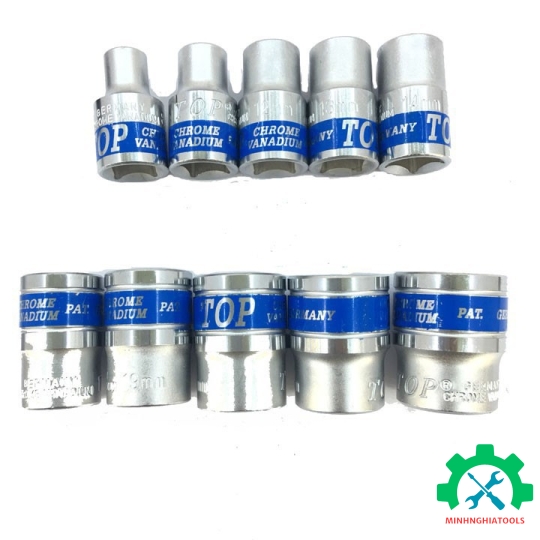 Đầu Tube 1/2" Trắng Ngắn Loại 6 Cạnh TOP, Kích Thước lẻ 8-32mm