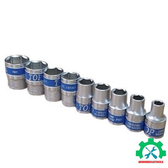 Đầu Tube 1/2" Trắng Ngắn Loại 6 Cạnh TOP, Kích Thước lẻ 8-32mm