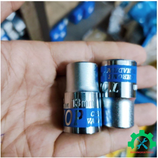 Đầu Tube 1/2" Trắng Ngắn Loại 6 Cạnh TOP, Kích Thước lẻ 8-32mm