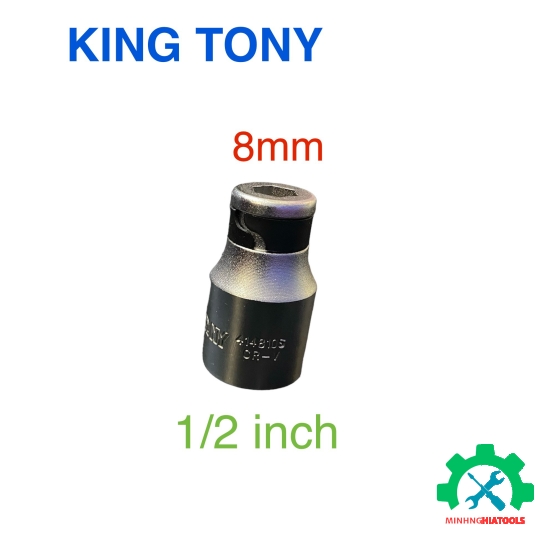 Đầu chuyển bulong 1/2 inch sang mũi vít đóng 6.35 - 8mm Kingtony 4148xxS